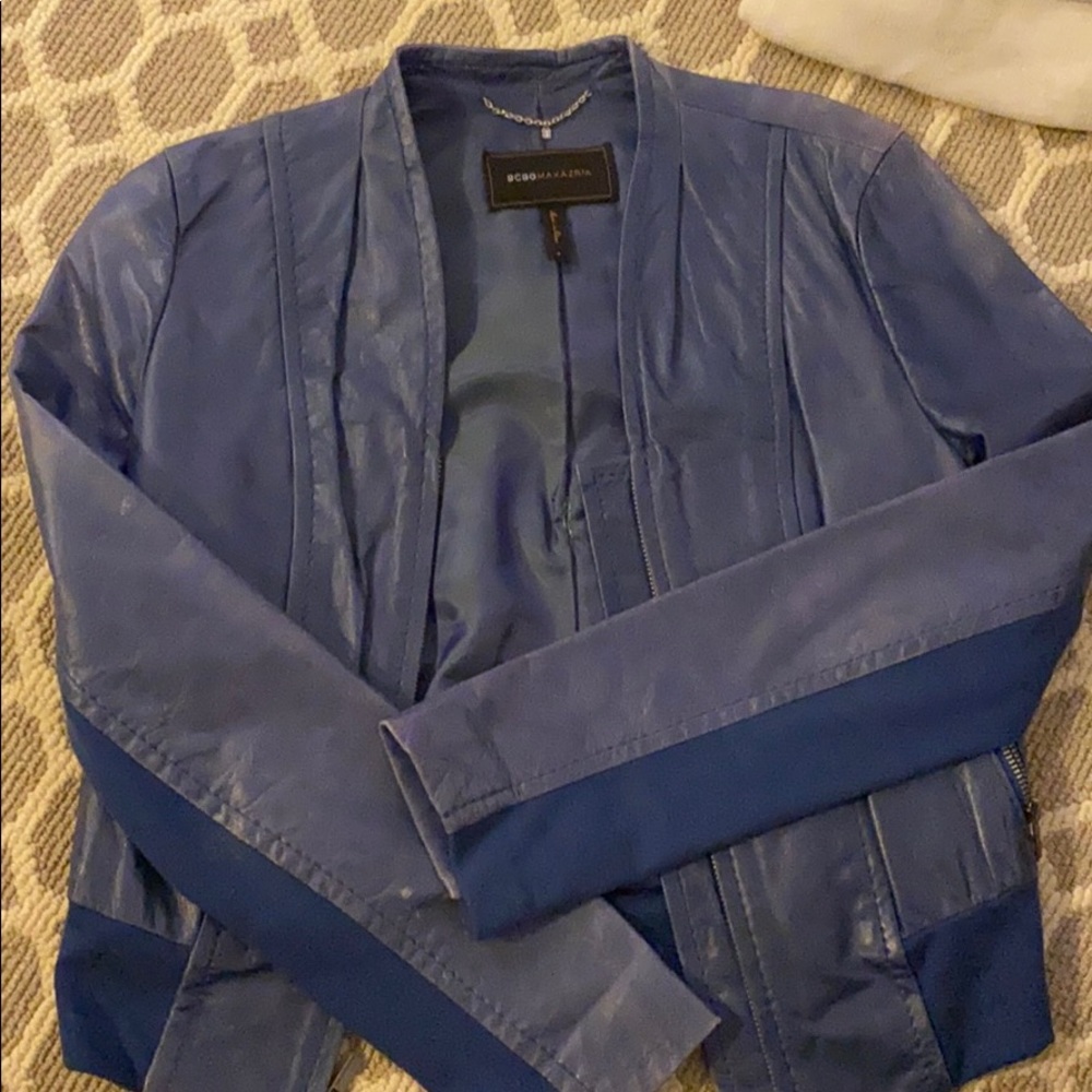 Leather bomber